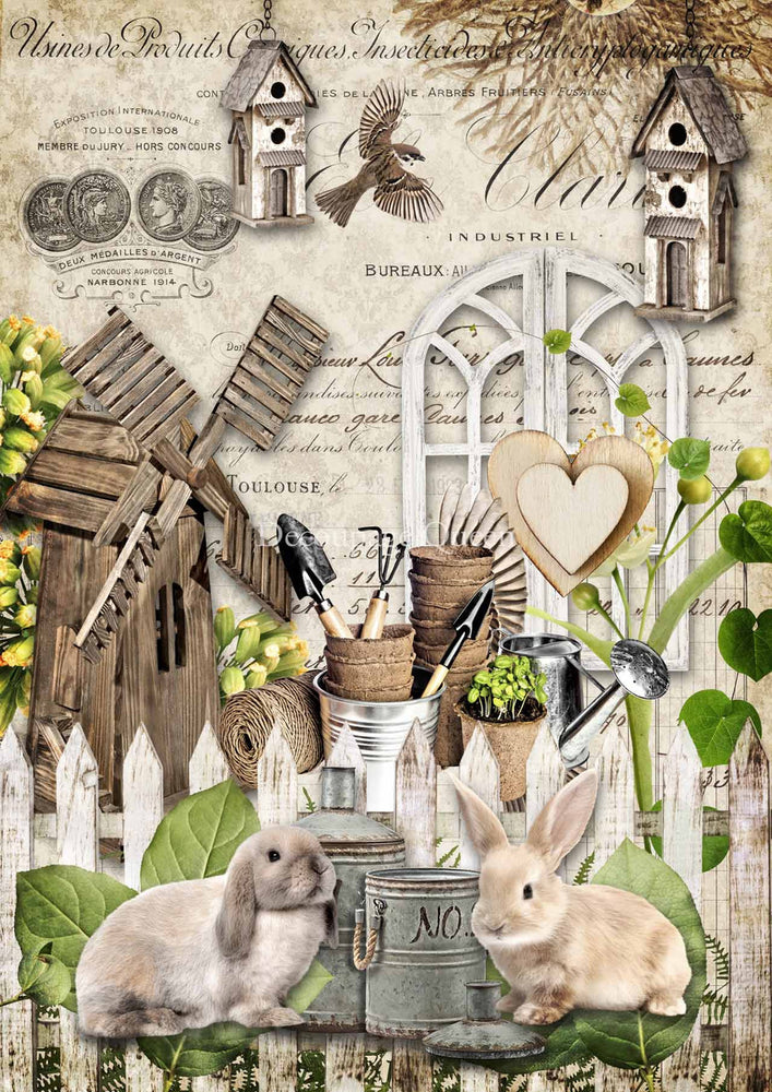 Garden Friends Rice Paper - Decoupage Queen