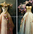 Spring Gowns Rice Paper- Decoupage Queen
