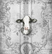 Spring Grain Sack Cow Rice Paper - Decoupage Queen