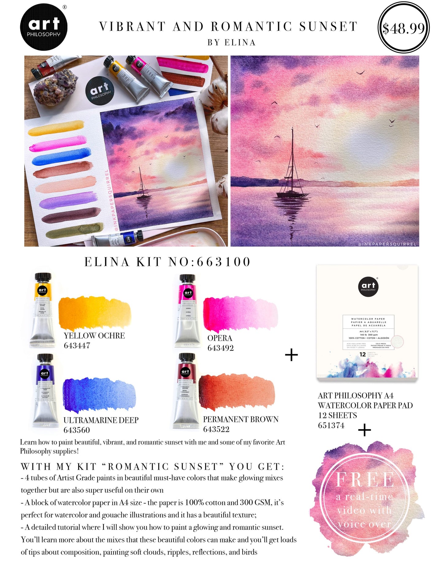Vibrant and Romantic Sunset kit by Elina 650355663100