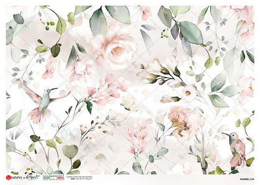 Flowers 0388 Rice Paper- Decoupage Queen