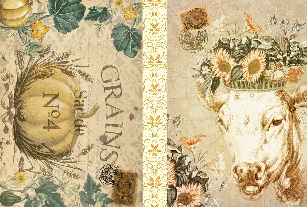 Fall Project Blocks B (RETIRING) - Roycycled Decoupage Paper