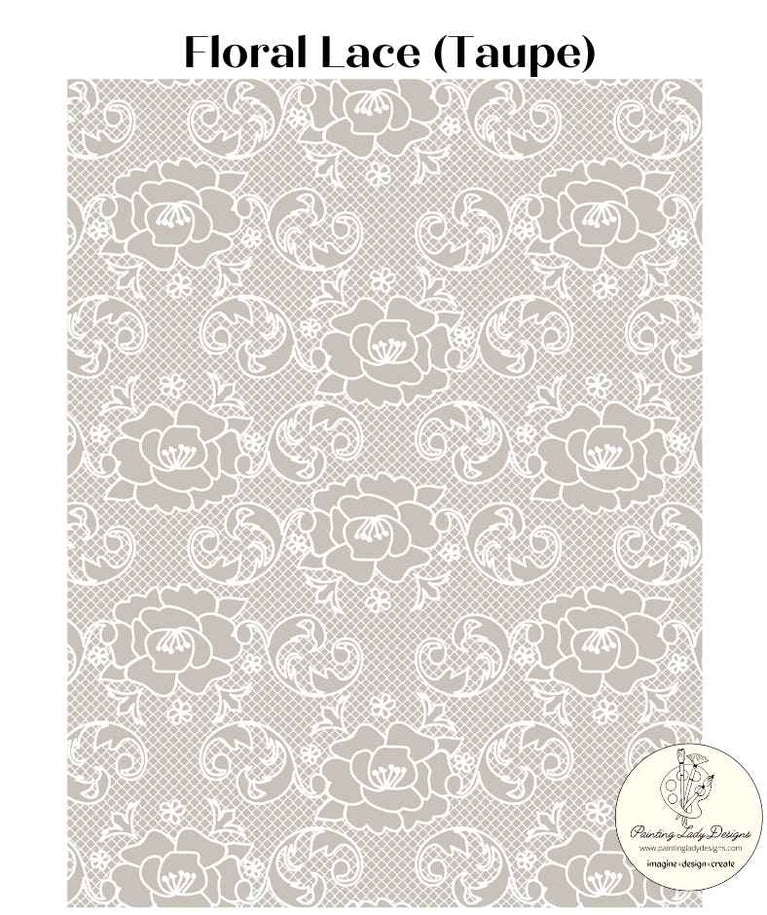Floral Lace Decoupage Paper - Painting Lady Designs
