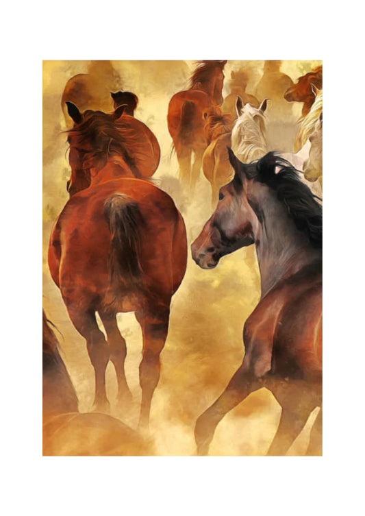 Herd of Horses - Decoupage Paper - MINT/GGS
