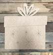 Christmas Present Unfinished Cutout, Wooden Shape, Paintable MDF Craft