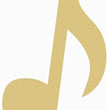 Musical Note Unfinished Cutout, Wooden Shape, Paintable MDF Craft