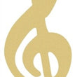 Musical Note Unfinished Cutout, Wooden Shape, Paintable MDF Craft