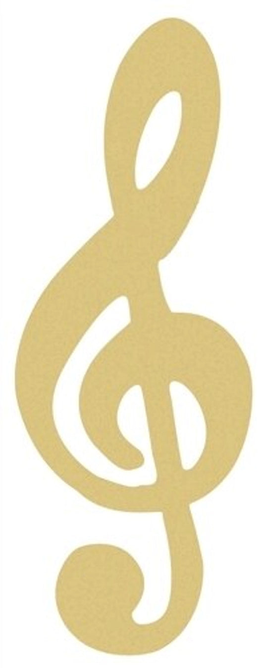 Musical Note Unfinished Cutout, Wooden Shape, Paintable MDF Craft