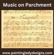 Music on Parchment Decoupage Paper - Painting Lady Designs