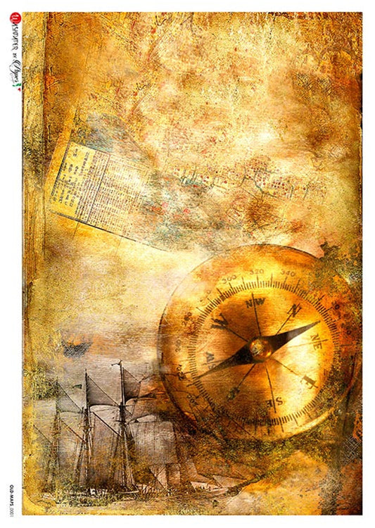 Old Maps 0001 Rice Paper- Decoupage Queen