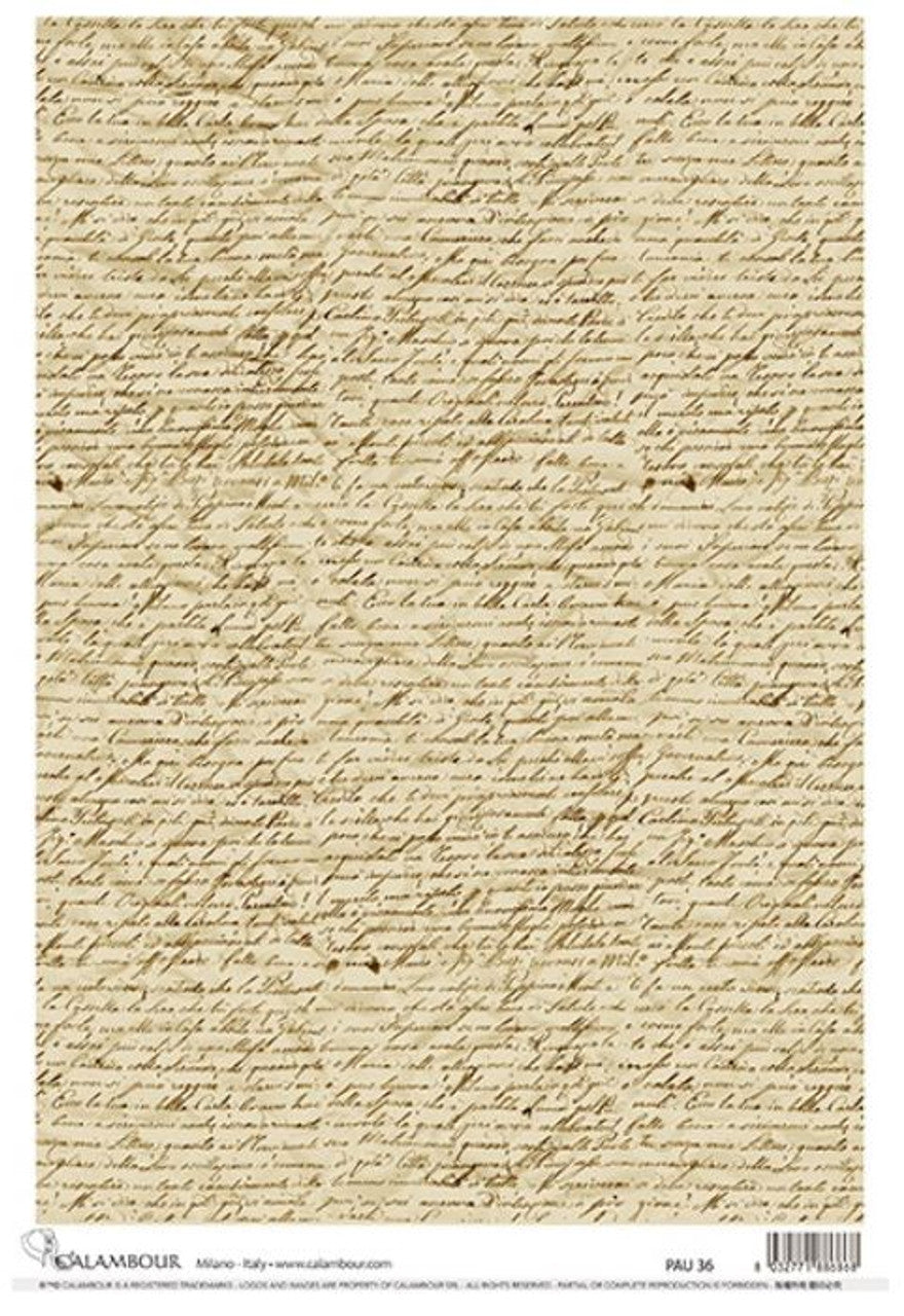 Script Document Rice Paper (PAU 36) - Decoupage Queen