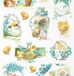 Easter Chicks & Forget Me Nots (R0829) Rice Paper - ITD Collection