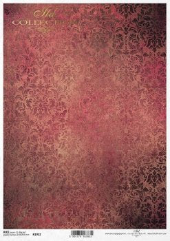 Inferno Damask Rice Paper - Decoupage Queen