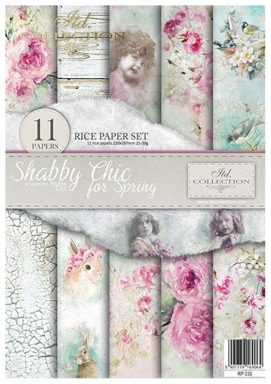 Shabby Chic for Spring Rice Paper Pack (11 Papers) - Decoupage Queen
