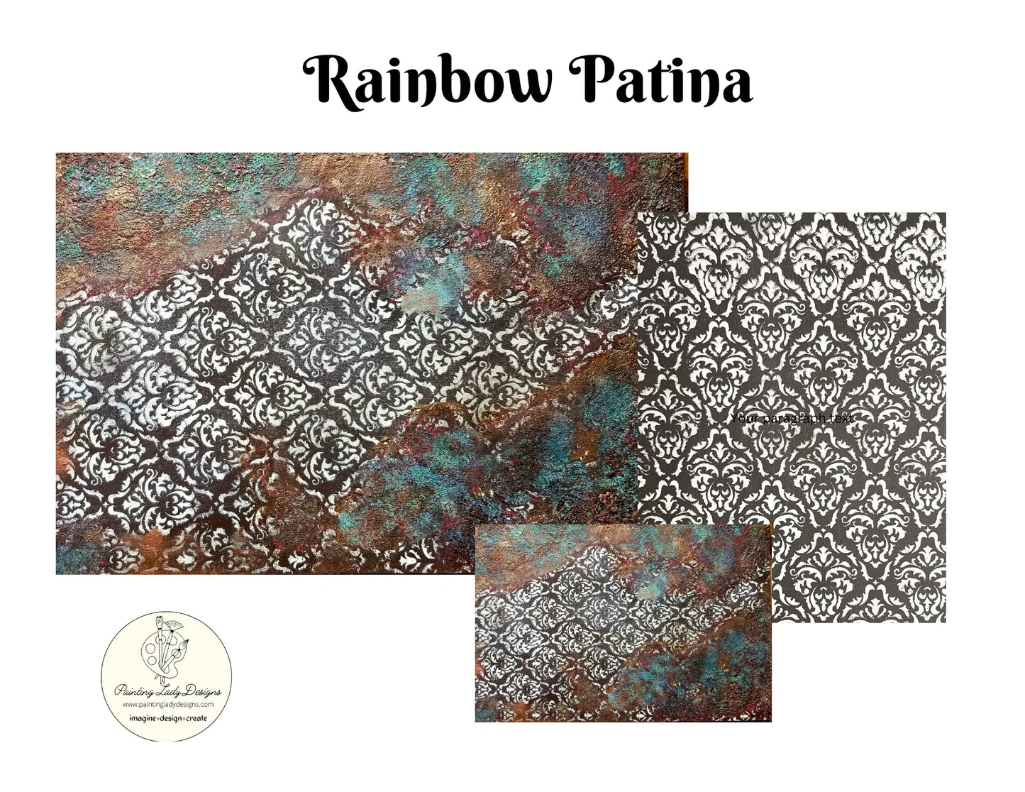 Rainbow Patina! Decoupage Art Pack - Painting Lady Designs