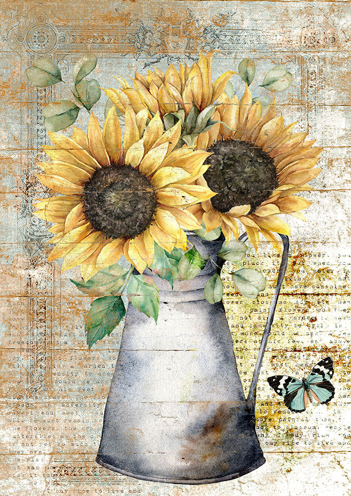 Country 0073 (Sunflowers) Rice Paper - Paper Designs