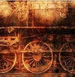 Vehicles 0039/Rusted Train Rice Paper - Paper Designs