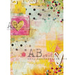 Colorful Heart Collage (#0459) Rice Paper- AB Studio