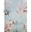 Gilded Aqua & Pink Floral (#1054) Rice Paper - AB Studios