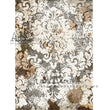 Black & Tan Damask (#0168) - AB Studios