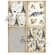 Eiffel Tower Cards (#0489) Rice Paper- AB Studio