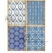 Blue Tile Patterns (#0490) Rice Paper- AB Studio
