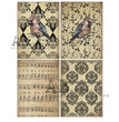 Tan Damask Bird (#0492) - AB Studios