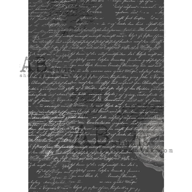 Black and White Script (#0633) - AB Studios – Flippin Furniture Shop
