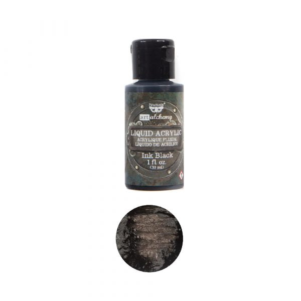 Ink Black Liquid Acrylic Paint - ReDesign with Prima/Prima Marketing