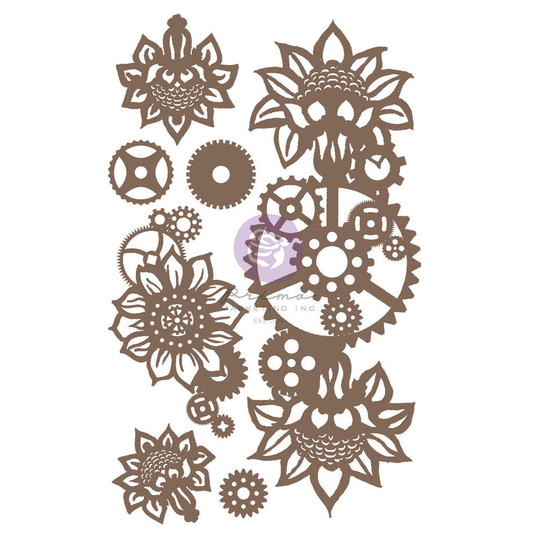 Machine Floral Decors - Finnabair Chipboard - Prima Marketing