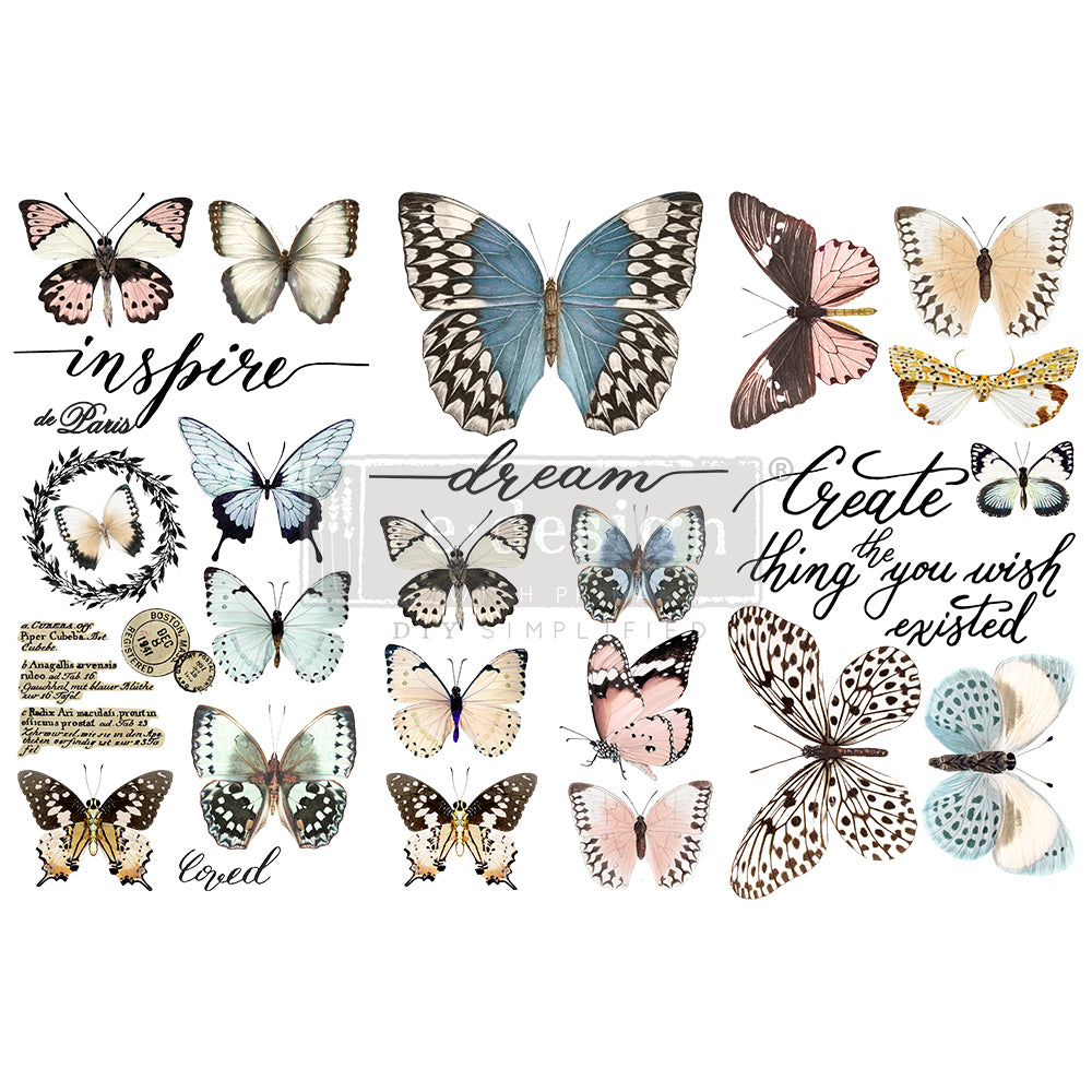 Papillon Collection, 6"x12" - ReDesign Small Decor Transfer