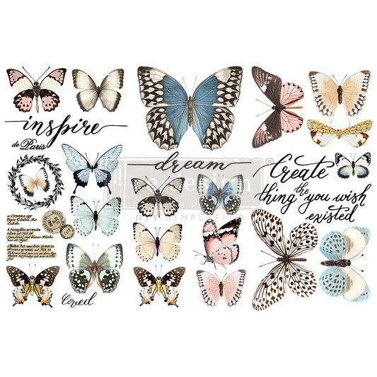 Papillon Collection, 6"x12" - ReDesign Small Decor Transfer