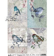 Watercolor Blue Birds Rice Paper (1244) - AB Studios