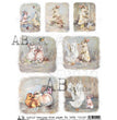 Watercolor 7 Pack Mini Easter Scenes Rice Paper (1246)- AB Studios