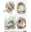 Watercolor Birds (#1282) Rice Paper - AB Studios