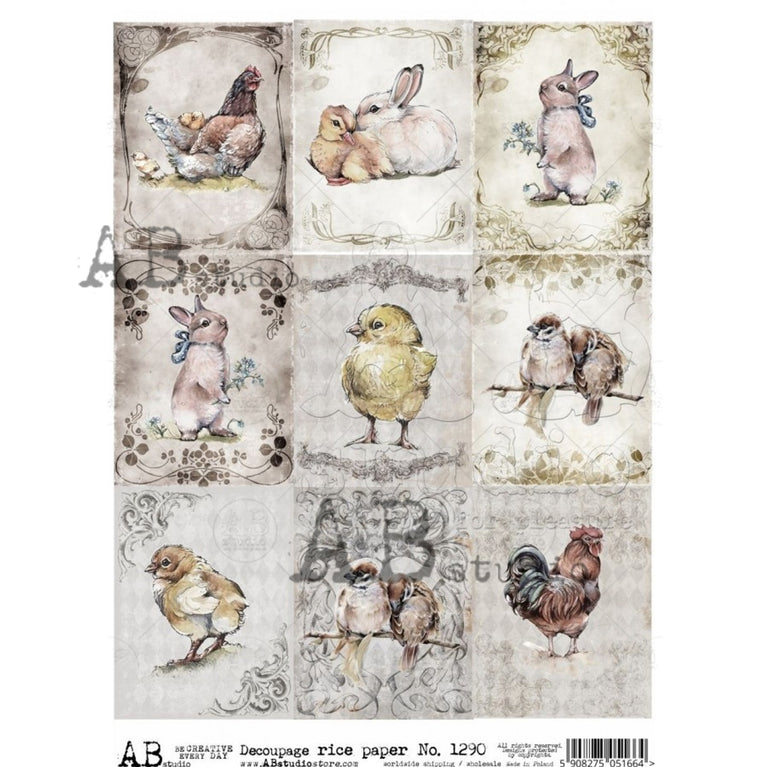 Easter Mini Portraits Rice Paper (1290)- AB Studio