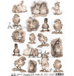 Sepia Easter Minis Rice Paper (1291) - AB Studio