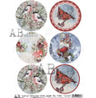 Bird Ornament Rounds (#0960) Rice Paper- AB Studios