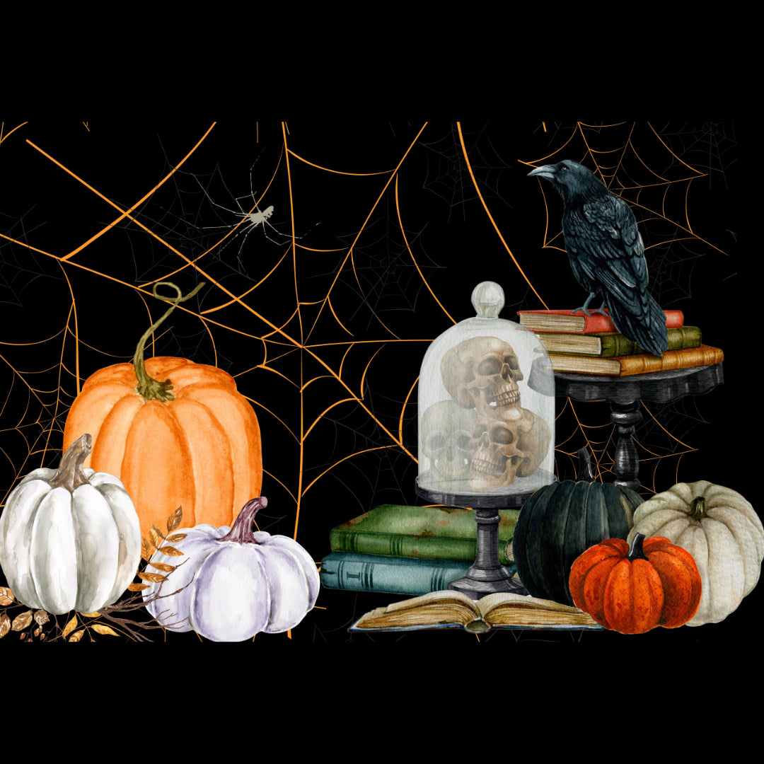 Halloween Skulls, Pumpkins & Crows Decoupage Tissue - Deborah Bucher Designs