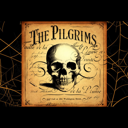 Halloween, The Pilgrims Skull and Web Decoupage Tissue - Deborah Bucher Designs