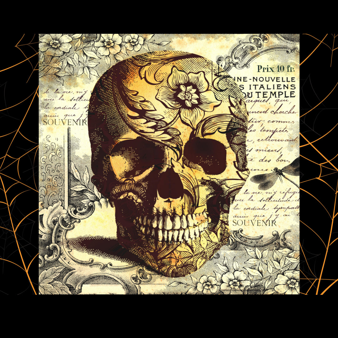 Halloween Skull & Web Decoupage Tissue - Deborah Bucher Designs