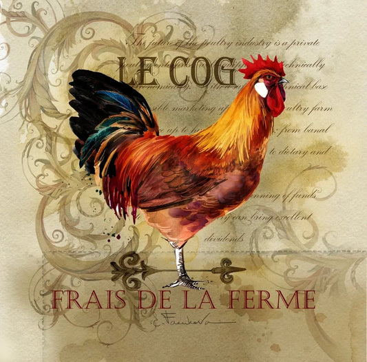Le Cog Decoupage Tissue - Deborah Bucher Designs