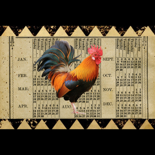 Sassy Rooster Horizontal Decoupage Tissue - Deborah Bucher Designs