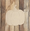 Pumpkin Unfinished Cutout, Wooden Shape, Paintable MDF Craft