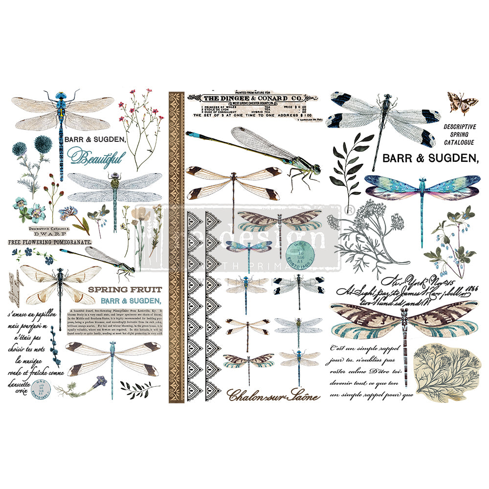 Spring Dragonfly, 6"x12" - ReDesign Small Decor Transfer