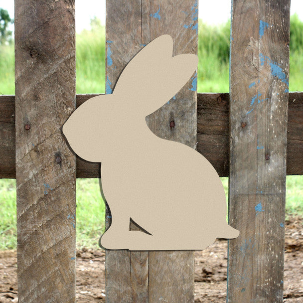 Sitting Bunny Wood Shape, Paintable MDF Craft